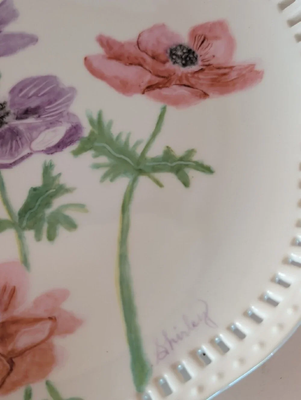 2 Signed & Hand-Painted SD & Shirley, Decorative Plates.